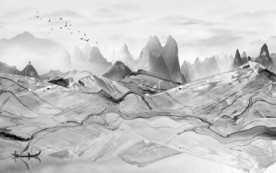 新款意境新山水画 TIF分层