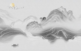 高档 意境新山水画 TIF分层