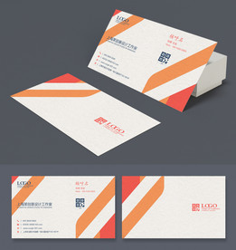 彩色几何创意个性名片设计