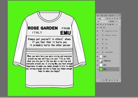 灰色时尚英文流行女装圆领T恤印