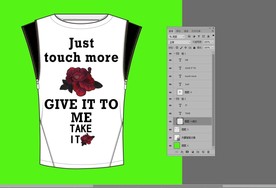 时尚英文玫瑰绿叶绣花坎肩女T印