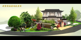 中式别墅庭院景观