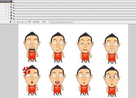 红色球衣卡通人物表情包