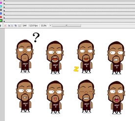 一个卡通黑人的表情包