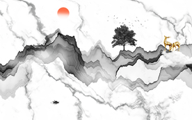 山水大理石纹背景墙