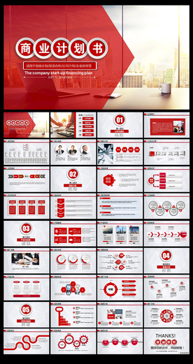商业计划书创业融资通用PPT