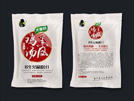 鸡汤火锅料包装平面展开图