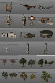 26款C4D古风游戏模型