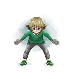 原创守门员小男孩