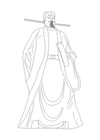 欧阳修线稿描线