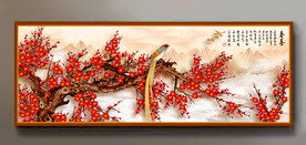 原创梅花喜鹊喜梅装饰画壁画