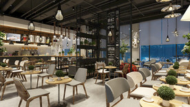 喜茶店铺工业风3d模型