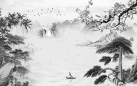 现代中式新山水画 TIF分层