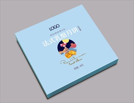 法式月饼盒平面展开图