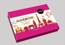 法式月饼盒平面展开图