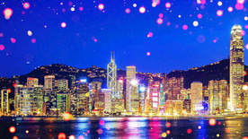 唯美香港夜景  舞台舞美视频