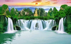 客厅山水背景墙