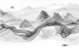 线条高清山水画 TIF分层