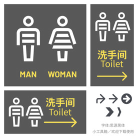 洗手间标识牌