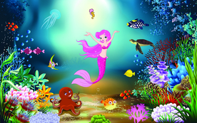 卡通海底世界