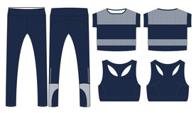 女士健身服三件套网布外罩运动围