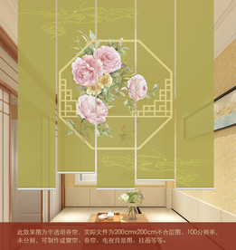 新中式古风隔段卷帘窗帘门帘