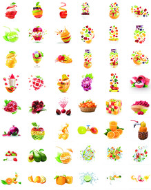 多种新鲜高清创意水果组合淘宝