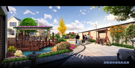 私家庭院园林景观设计效果图