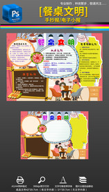 文明礼仪餐桌礼仪文明手抄报小报