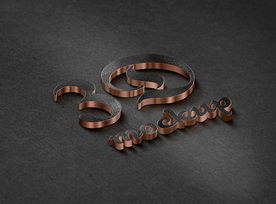 大气logo金属立体贴图效果图