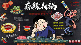 火锅店背景墙