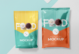 食品零食包装袋效果图样机