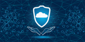 科学技术网络安全云计算矢量背景