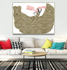 美女金箔现代简约装饰画