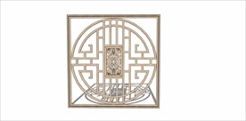 中式雕花门窗 花格栅 花格窗