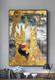 轻奢金箔美女装饰画