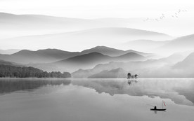 高清 山水情山水画 TIF分层