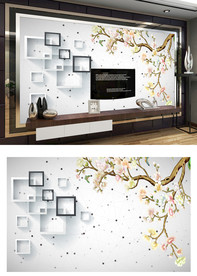 现代简约电视背景墙