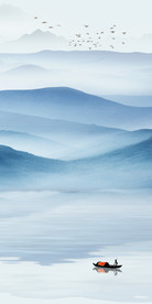 简约山水画玄关 TIF分层