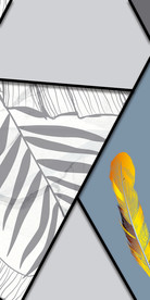 几何羽毛玄关画 TIF分层