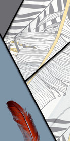 几何欧式玄关画 TIF分层