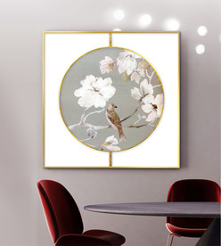 新中式水墨花鸟装饰画