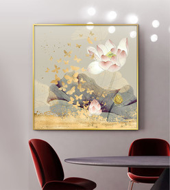 水墨意境荷花唯美装饰画