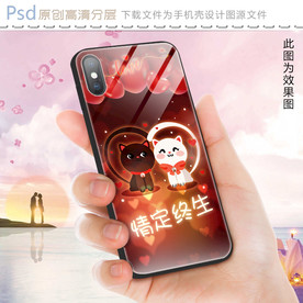 浪漫可爱小猫手机壳图案