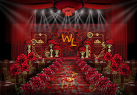 红色婚礼仪式区