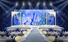蓝色婚礼仪式区