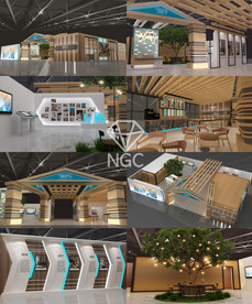 现代 时尚 特装 展台 展厅