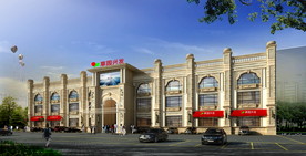 欧式酒店门面外观餐厅门头