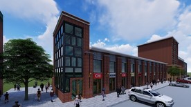 步行街铺面商场商铺门头效果图