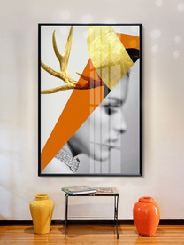 抽象美女装饰画